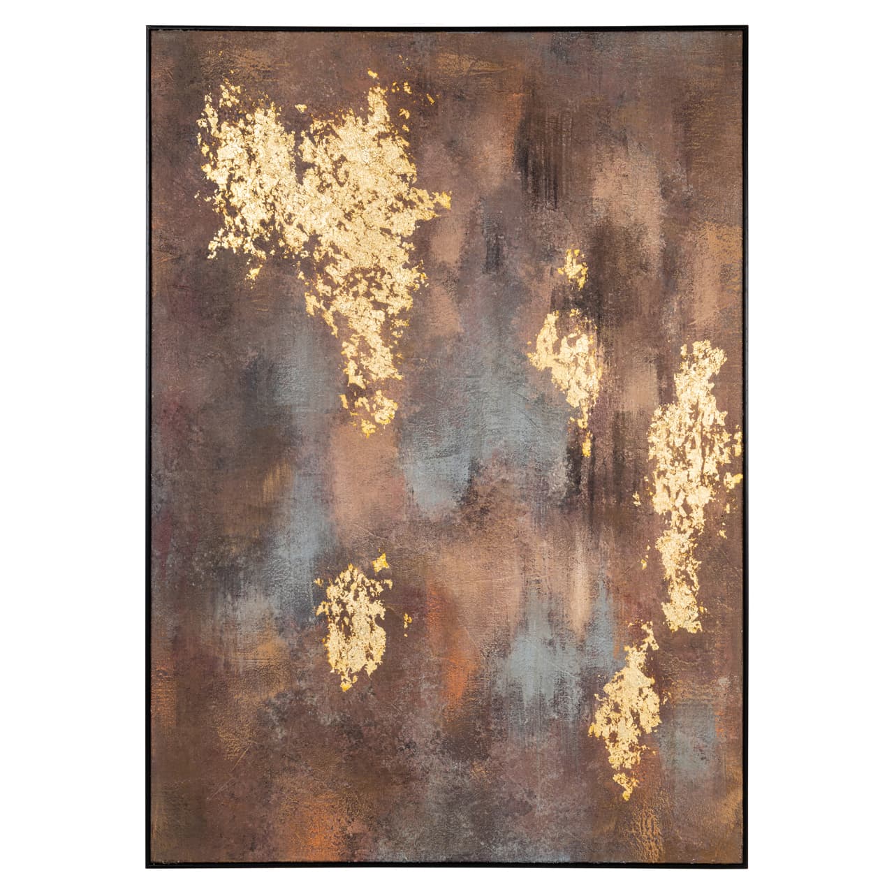 Wall art Golden Gleam abstract schilderij met goudfolie 100x140 cm