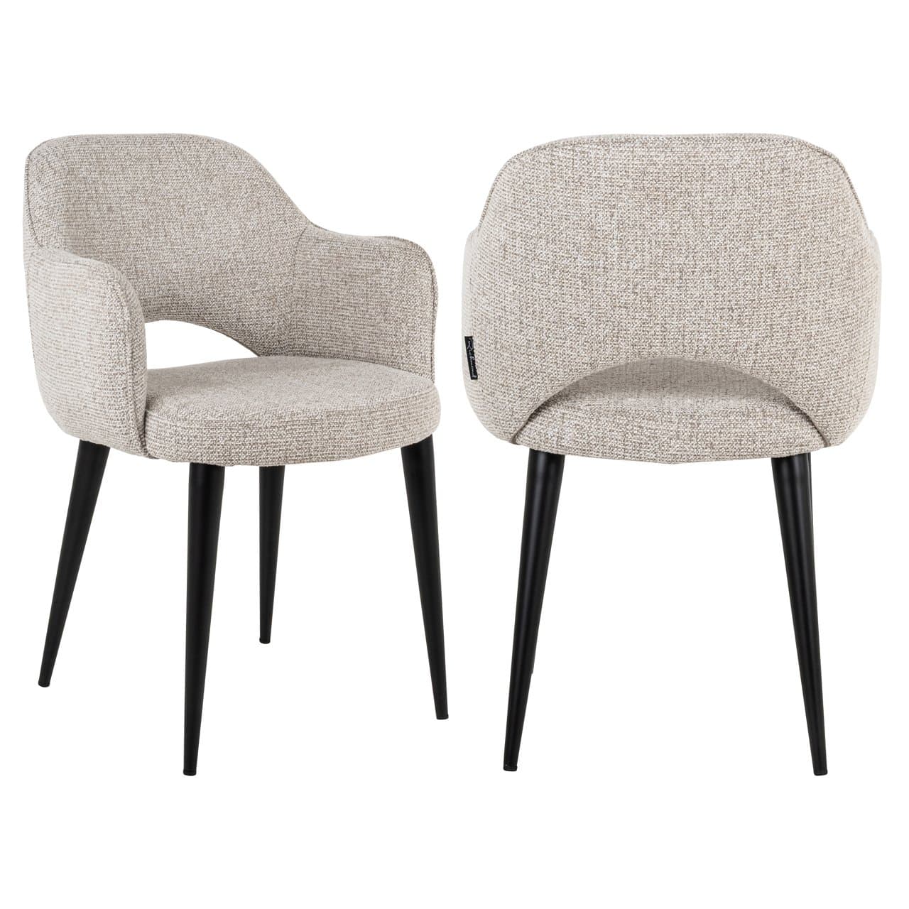 Eetkamerstoel Giovanna natural fancy met armleuningen 85 cm