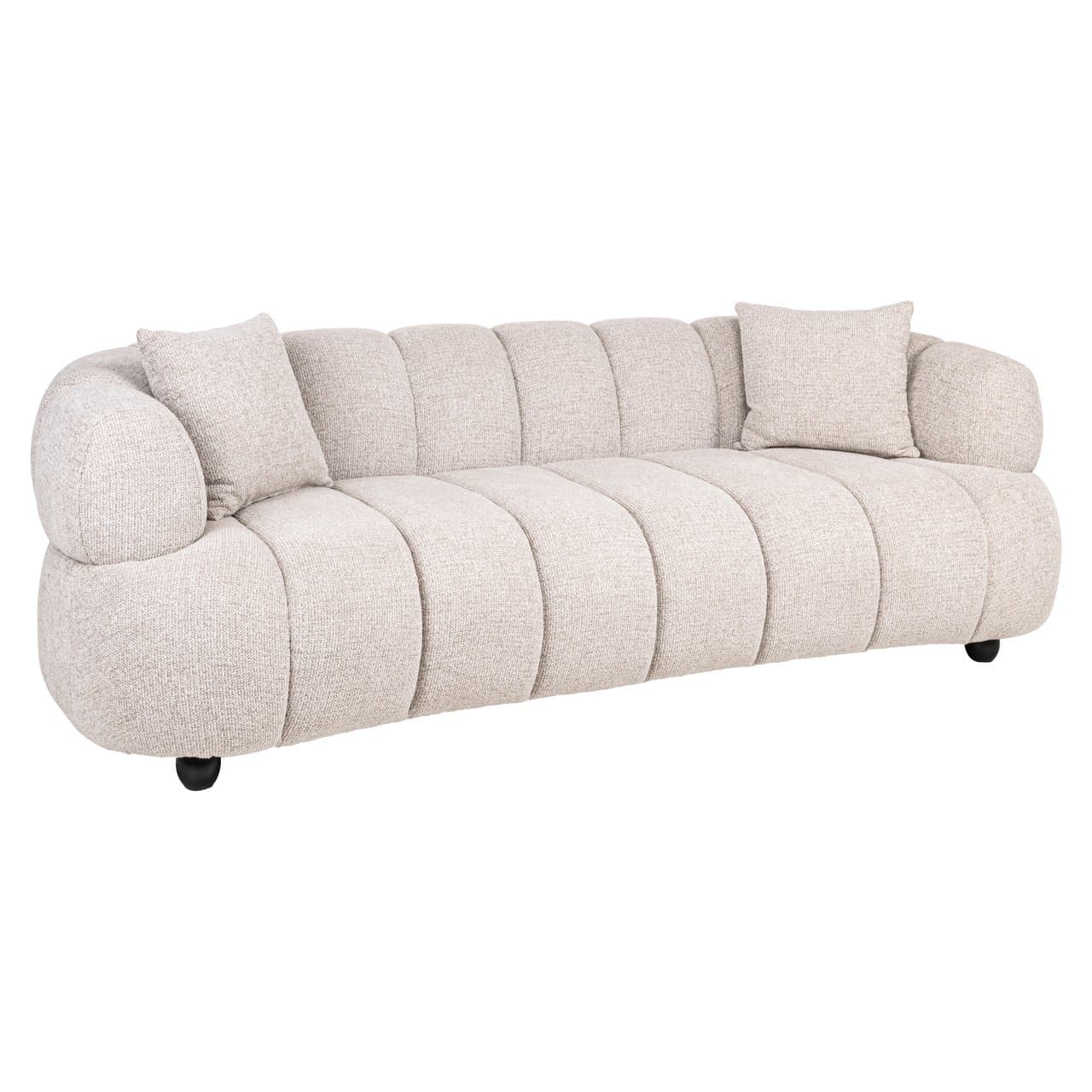 Bank Amelia 3-zits sofa natural fancy boucléstof 227 cm