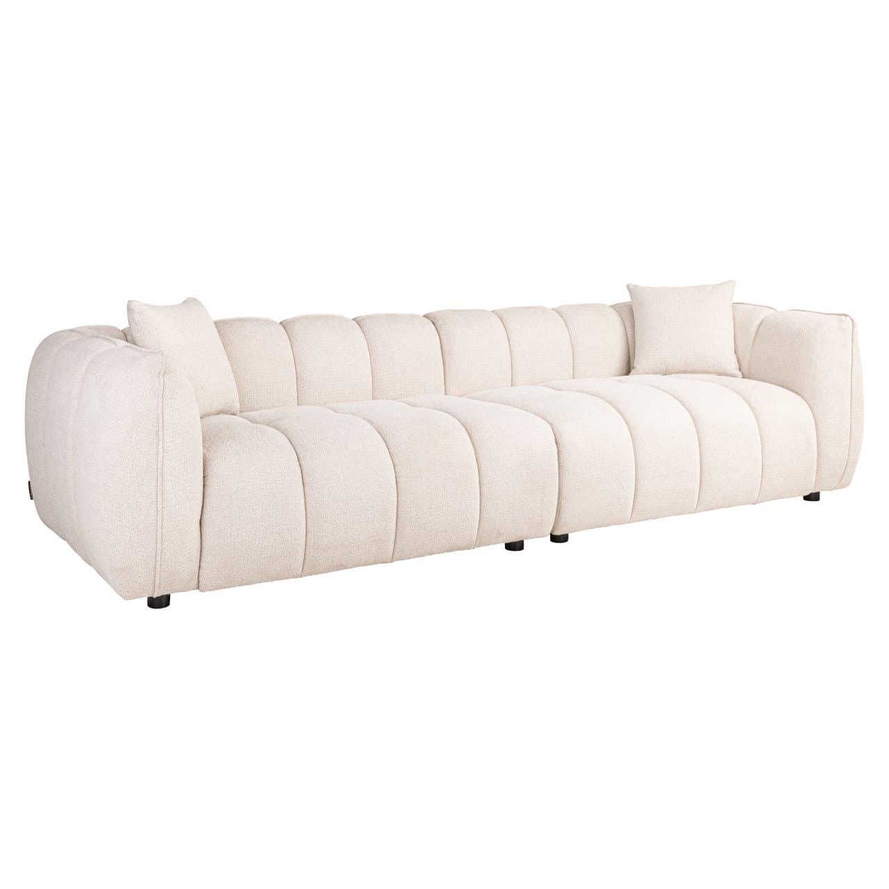 Bank Jezebel cream 280 cm brede gestoffeerde sofa