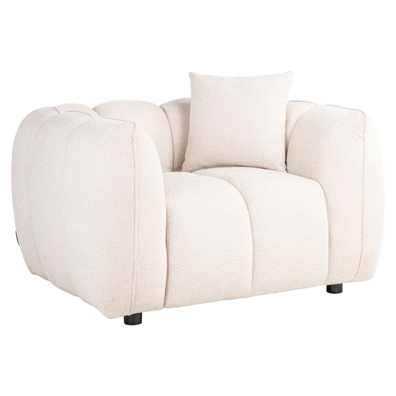 Lounge stoel Jezebel cream fancy – brede fauteuil 120×70 cm