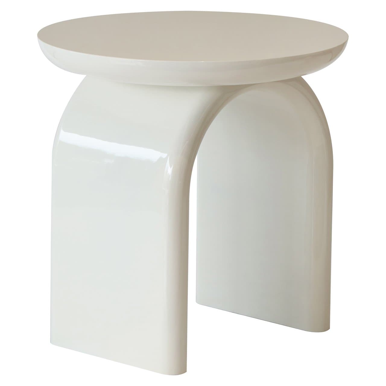 Bijzettafel Merrick coconut milk MDF rond 50x51 cm