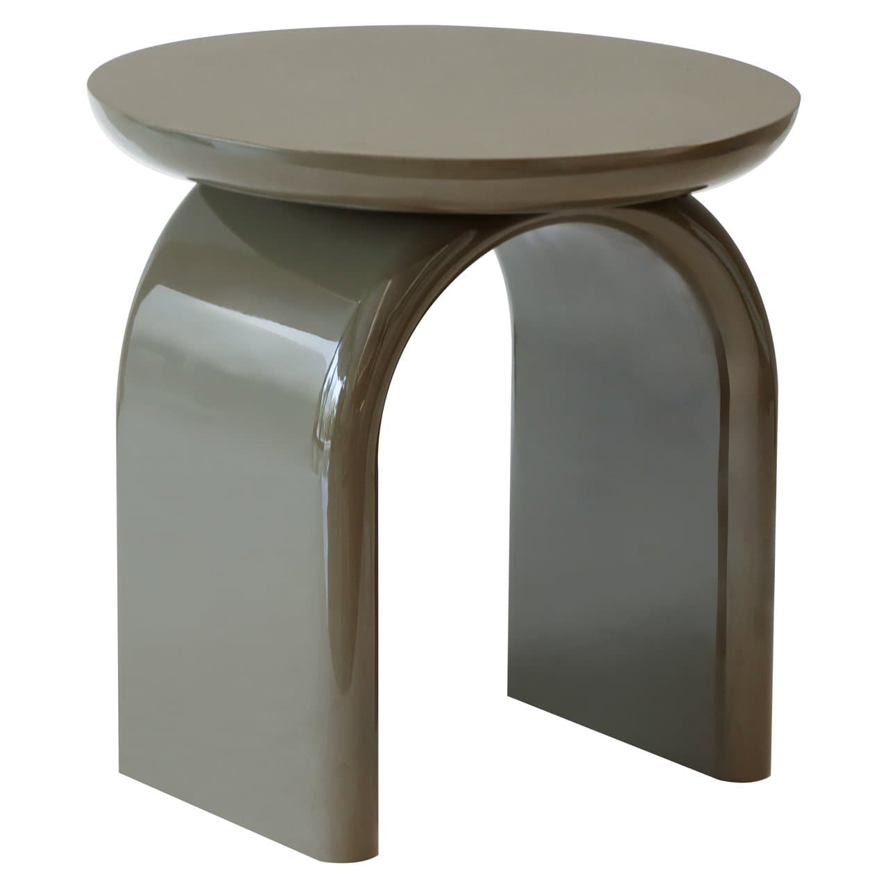 Bijzettafel Merrick groen MDF met rond blad 50x51 cm