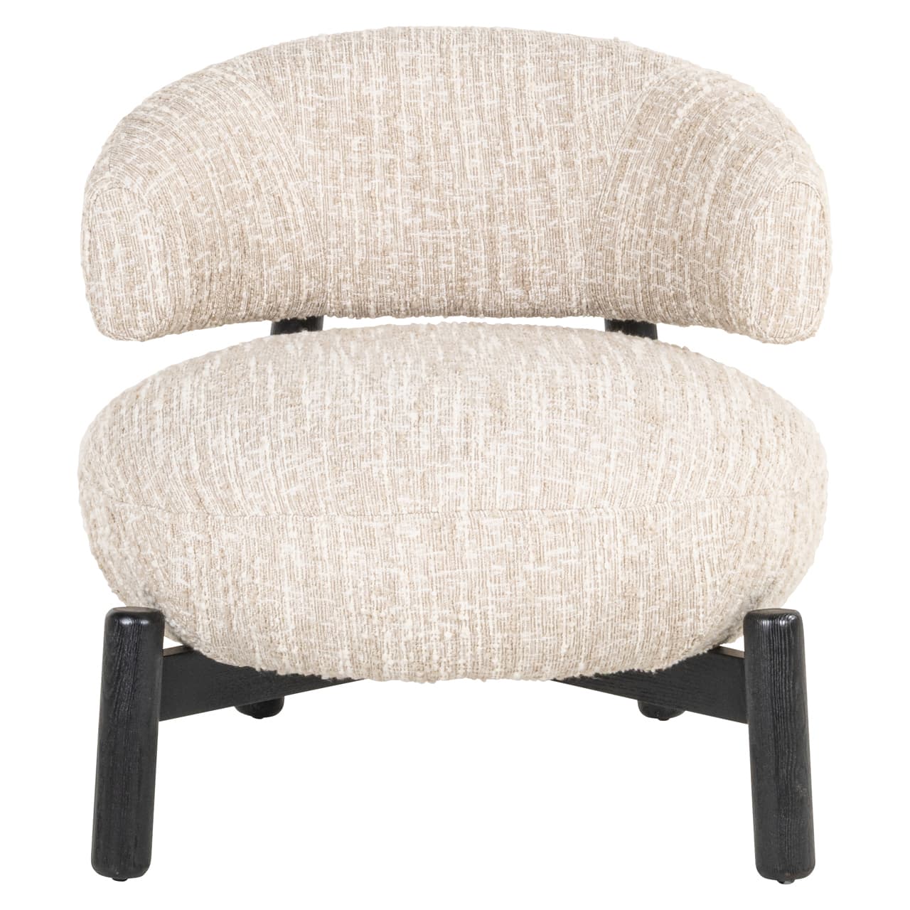 Lounge stoel Ornella beige angora 73x73x72 cm