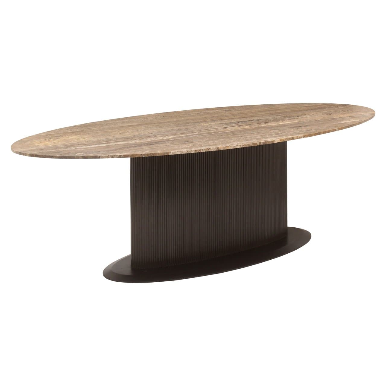 Eettafel Russo ovaal travertine ash brown 235 cm