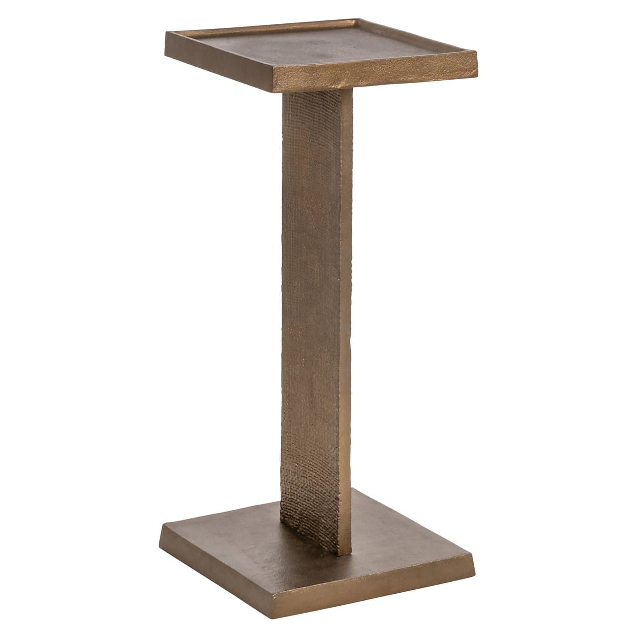 Bijzettafel Foley aluminium brass antique 56 cm hoog