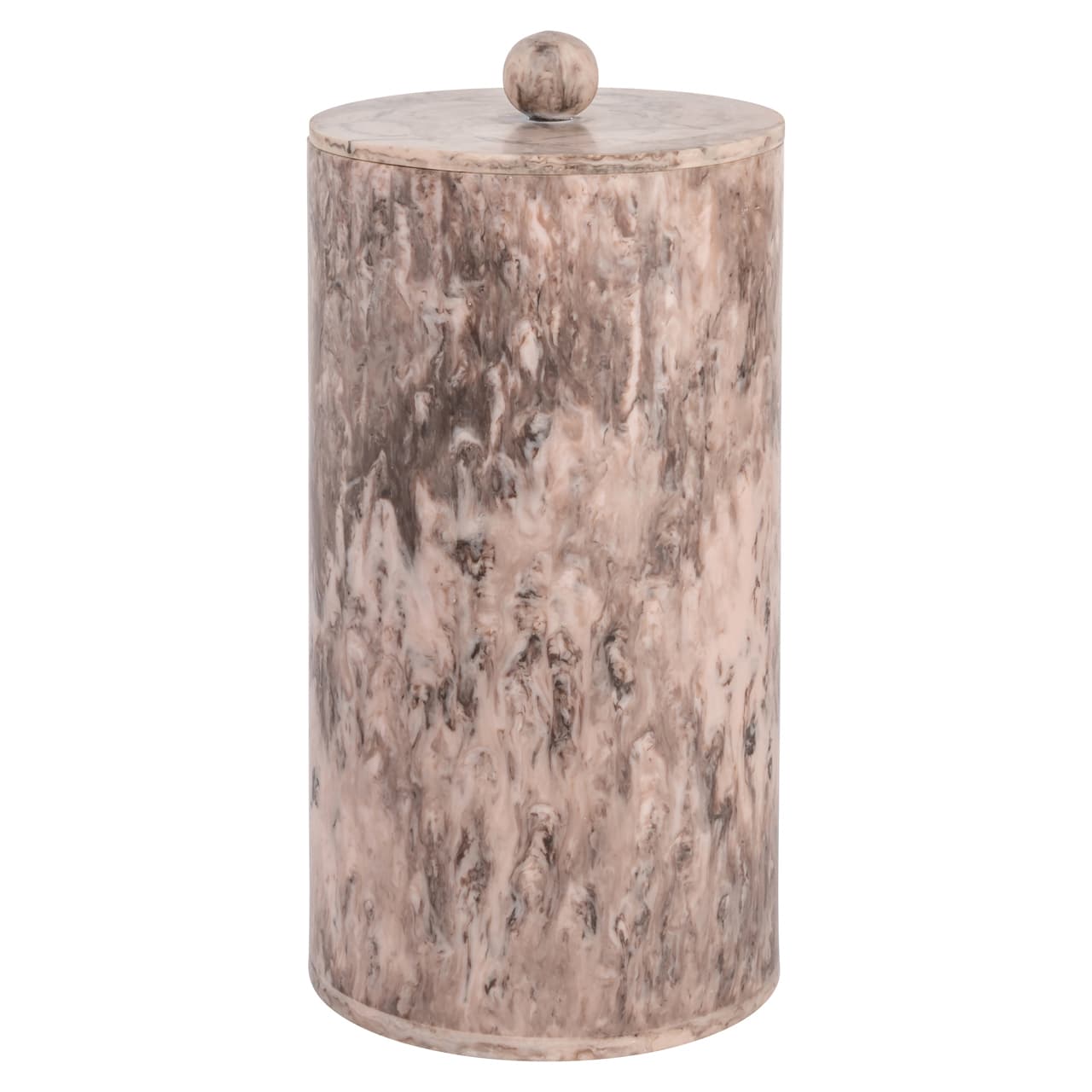 Opbergdoos Rosaline chocolat brown resin met deksel 28 cm