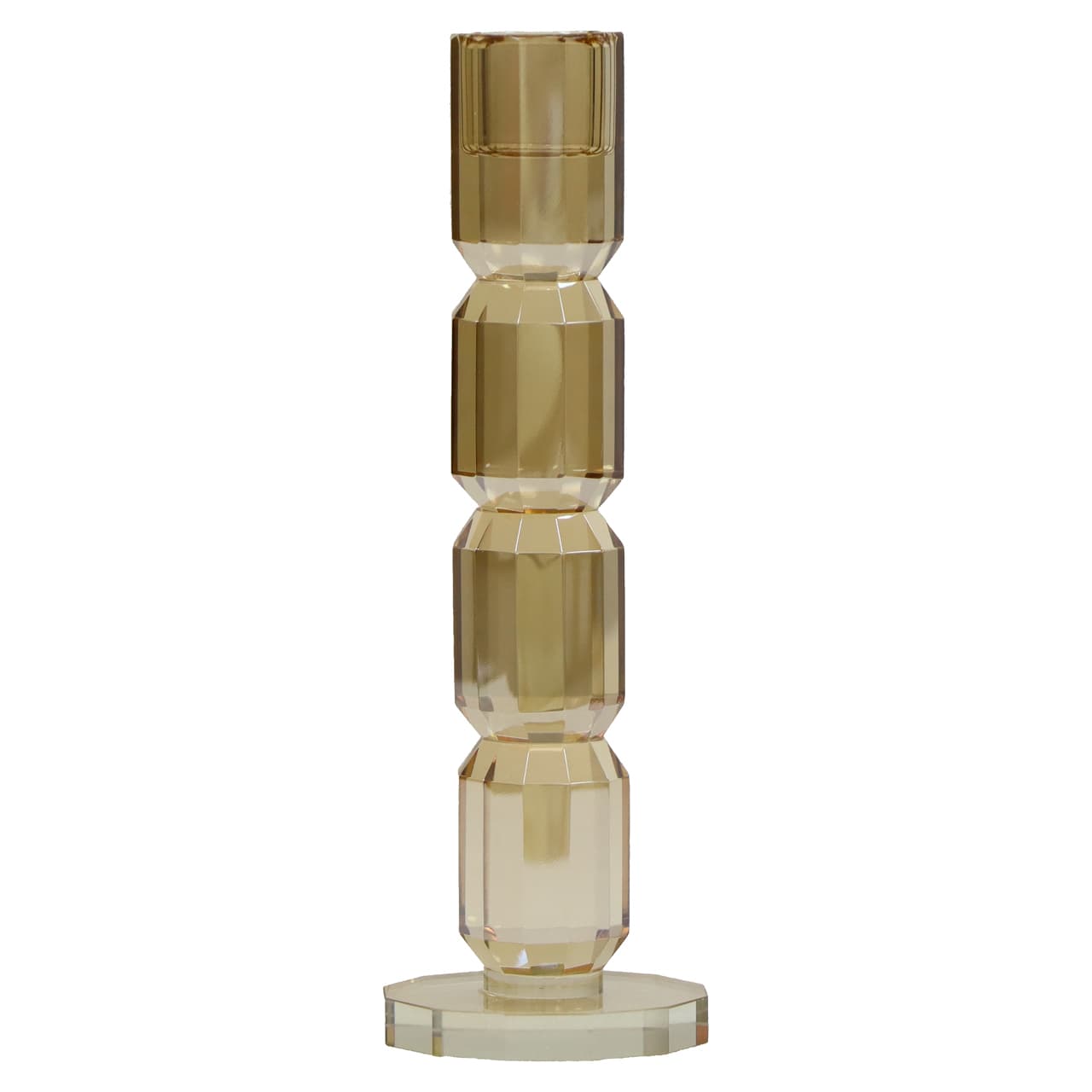 Kandelaar Dita kristal champagne 21,5 cm