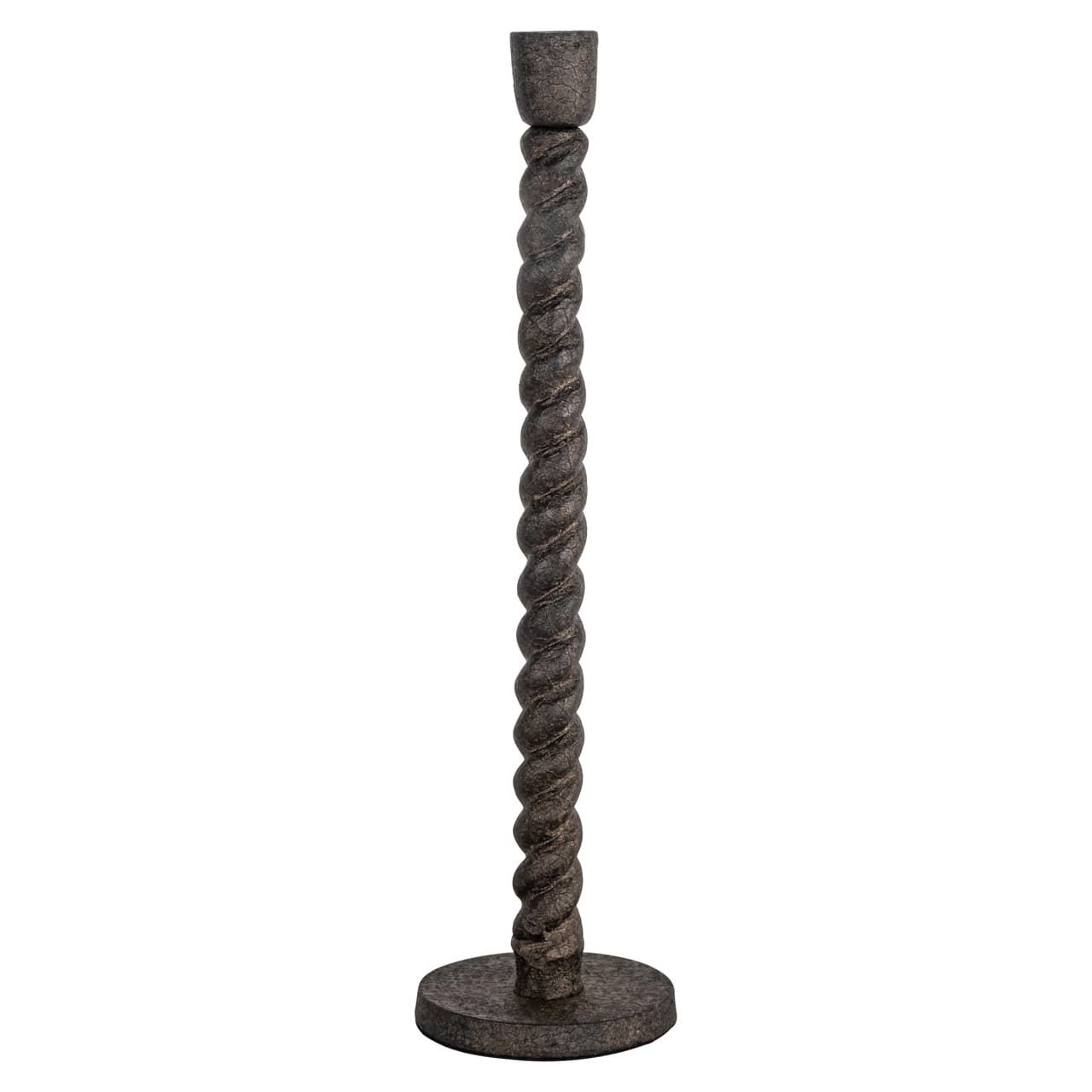 Kandelaar Milena aluminium brass antique 34,5 cm