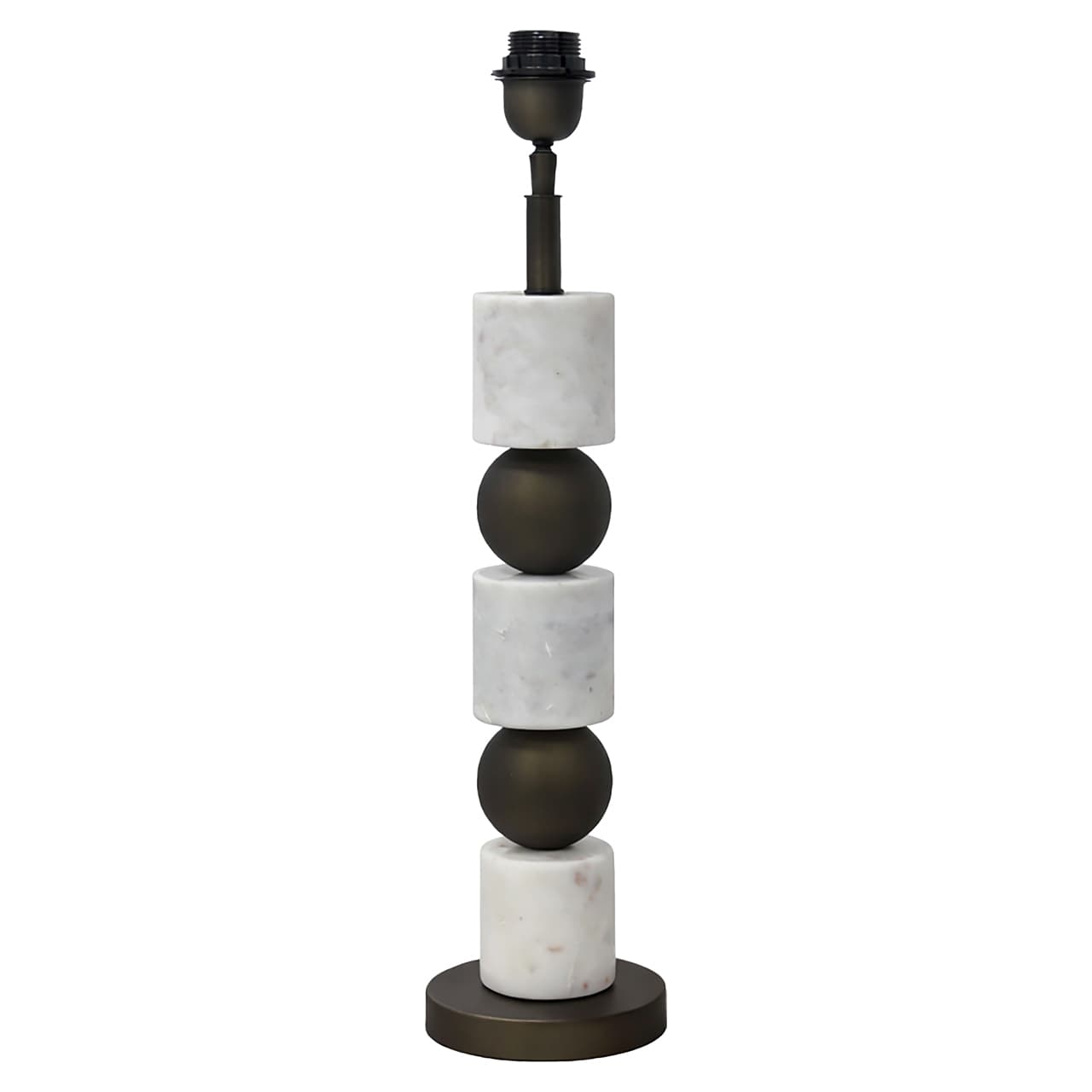 Tafellamp Kiera marmer en brass antique, hoogte 54 cm