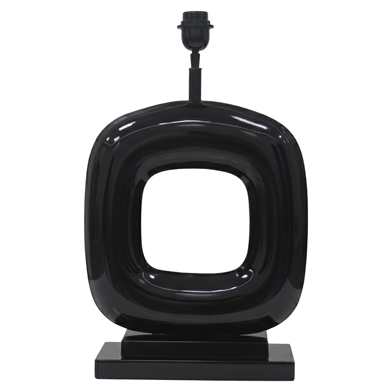 Tafellamp Rave zwart met open ring design 54 cm