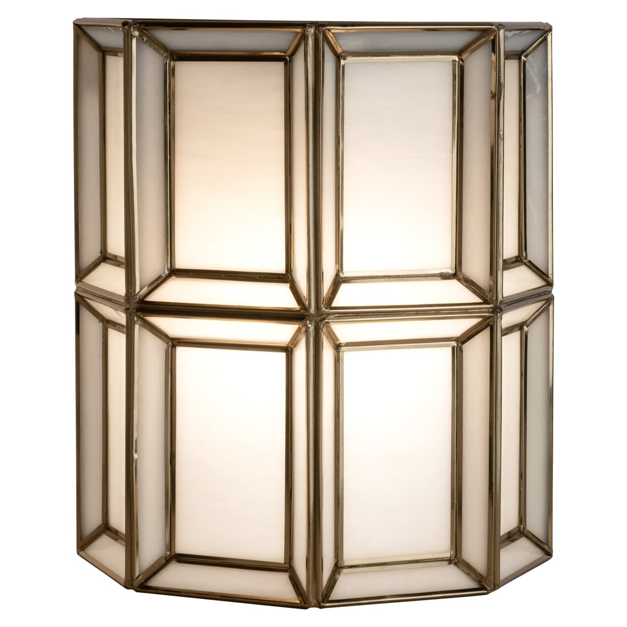 Wandlamp Amara messing en glas brass antique 30 cm
