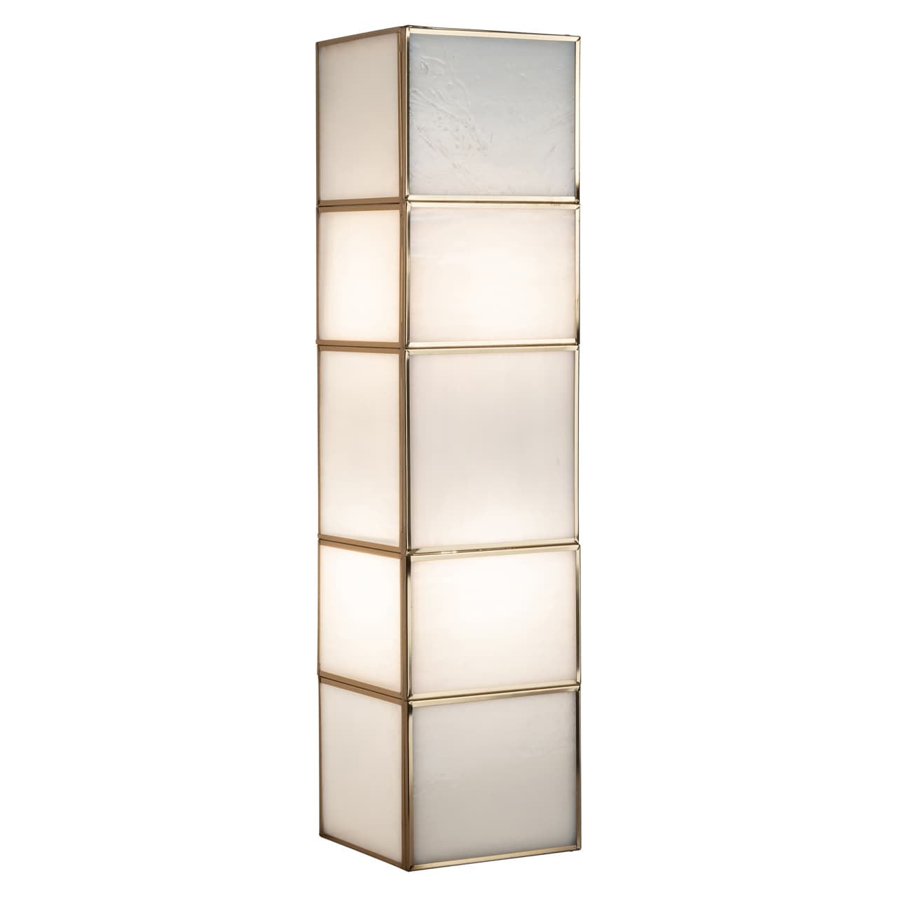 Wandlamp Livia brass antique glas en ijzer 48 cm