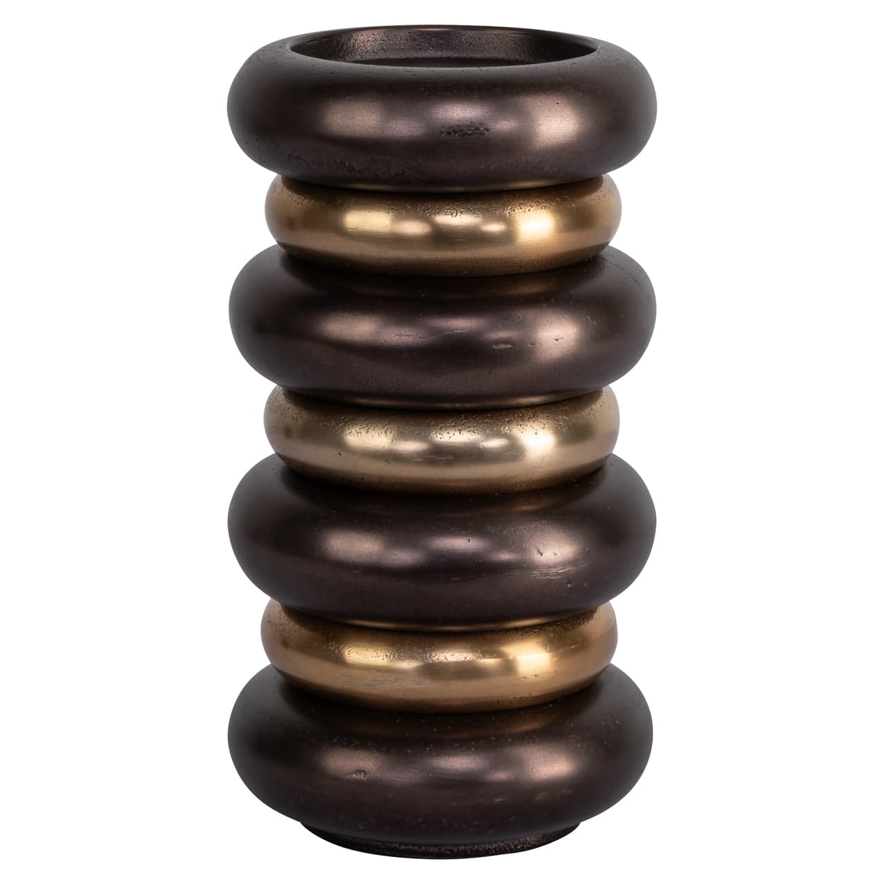 Kandelaar Eve aluminium bronze met gouddetails 21 cm