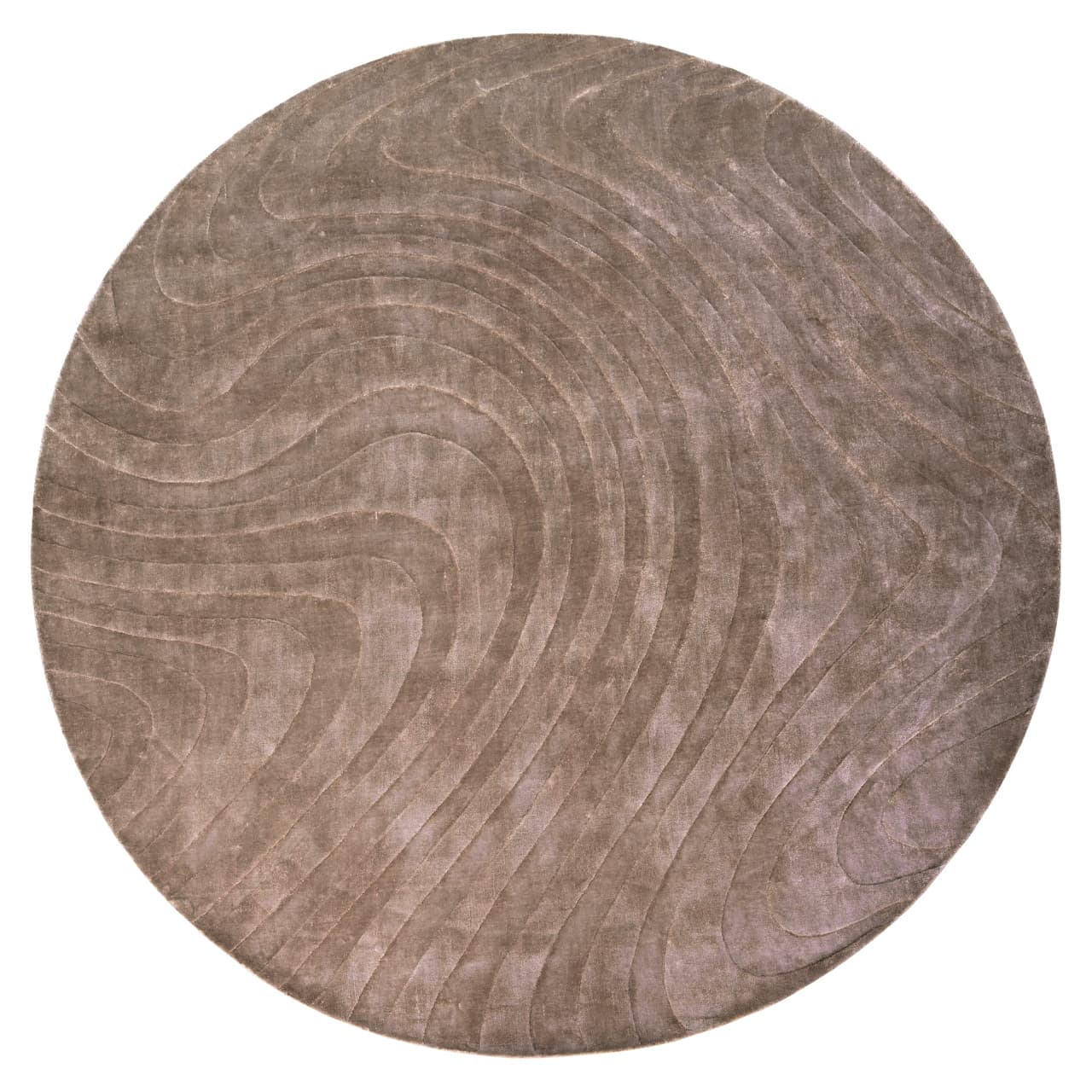 Vloerkleed Fellion beige rond 260 cm - 80% viscose