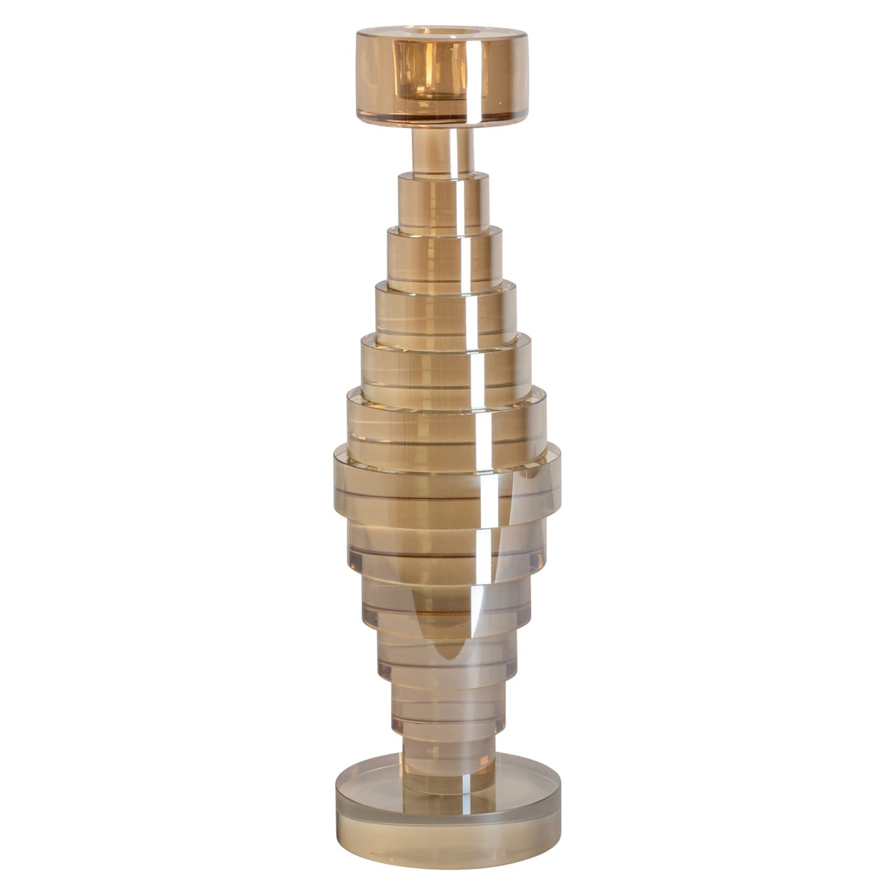 Kandelaar Bryn champagne glas 28 cm hoog