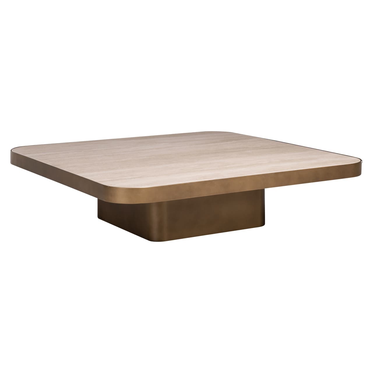 Salontafel Claridge beige 100x100 cm met keramiek blad