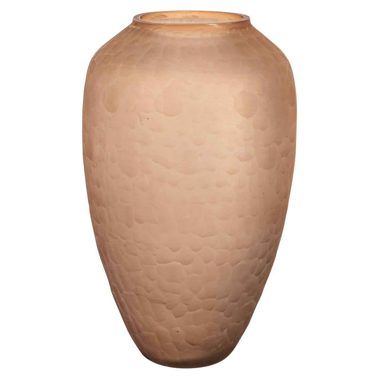 Vaas Vera brown glas met gehamerде textuur 31 cm