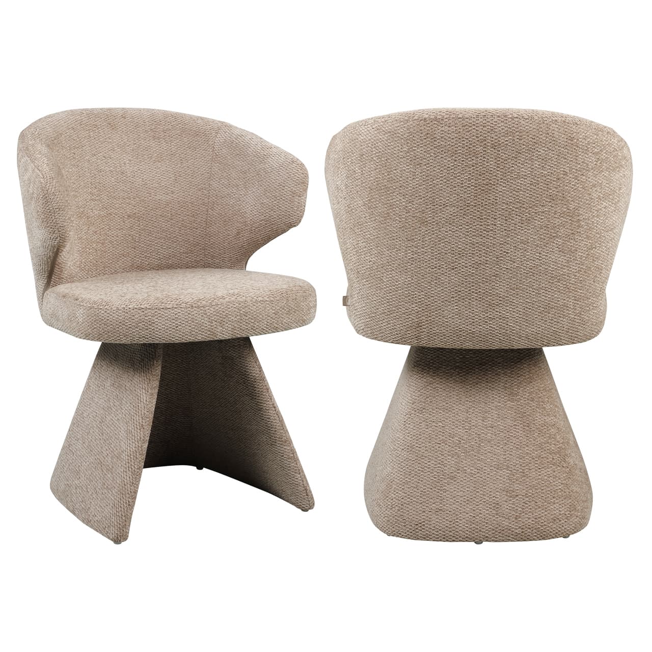 Eetkamerstoel Zenith mocca boldweave 100% polyester 81,5 cm