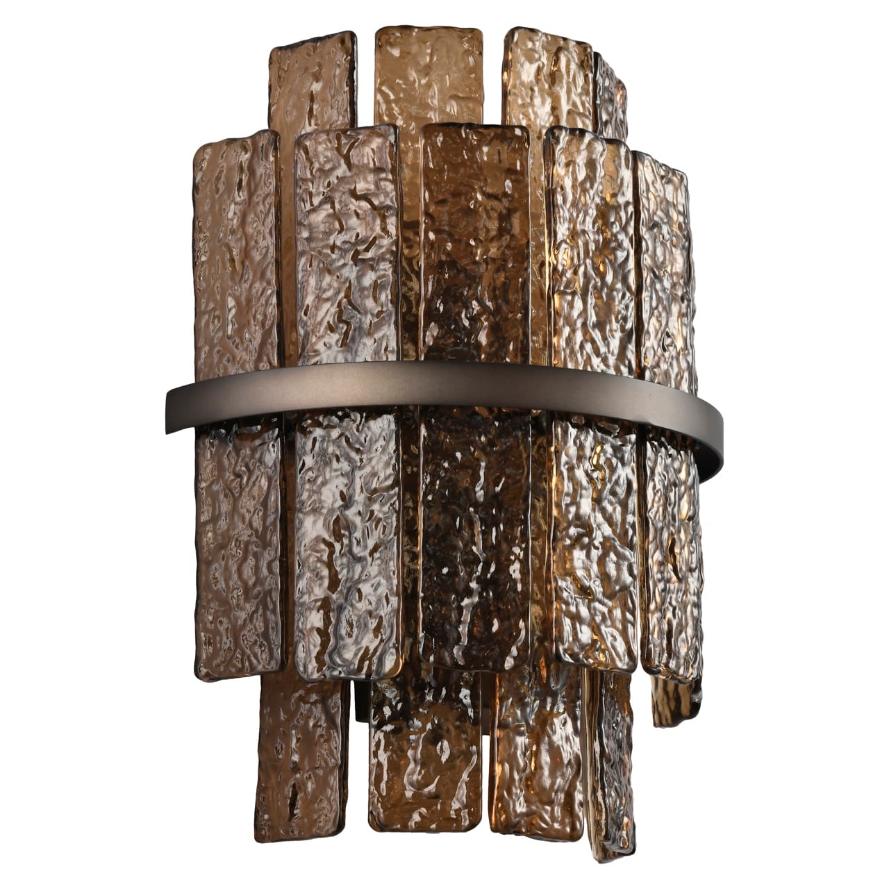 Wandlamp Lumy brown, handgemaakt glas