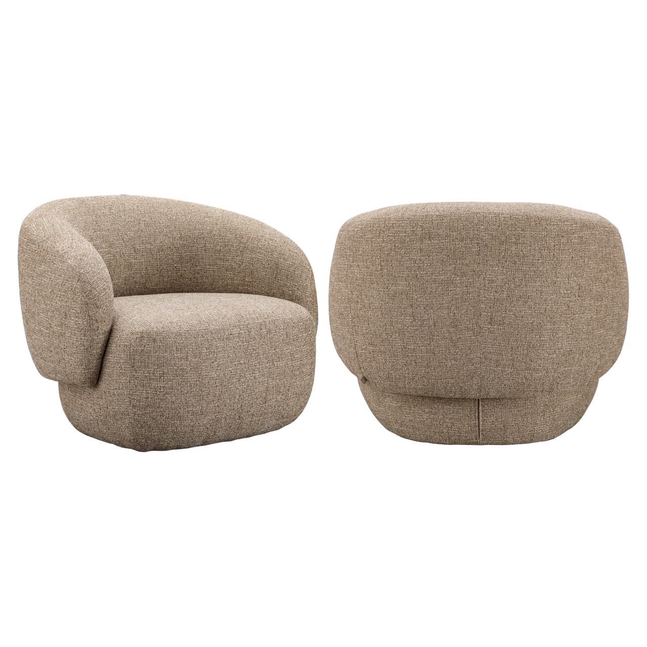 Loungestoel Milano sand tweed, brandvertragend