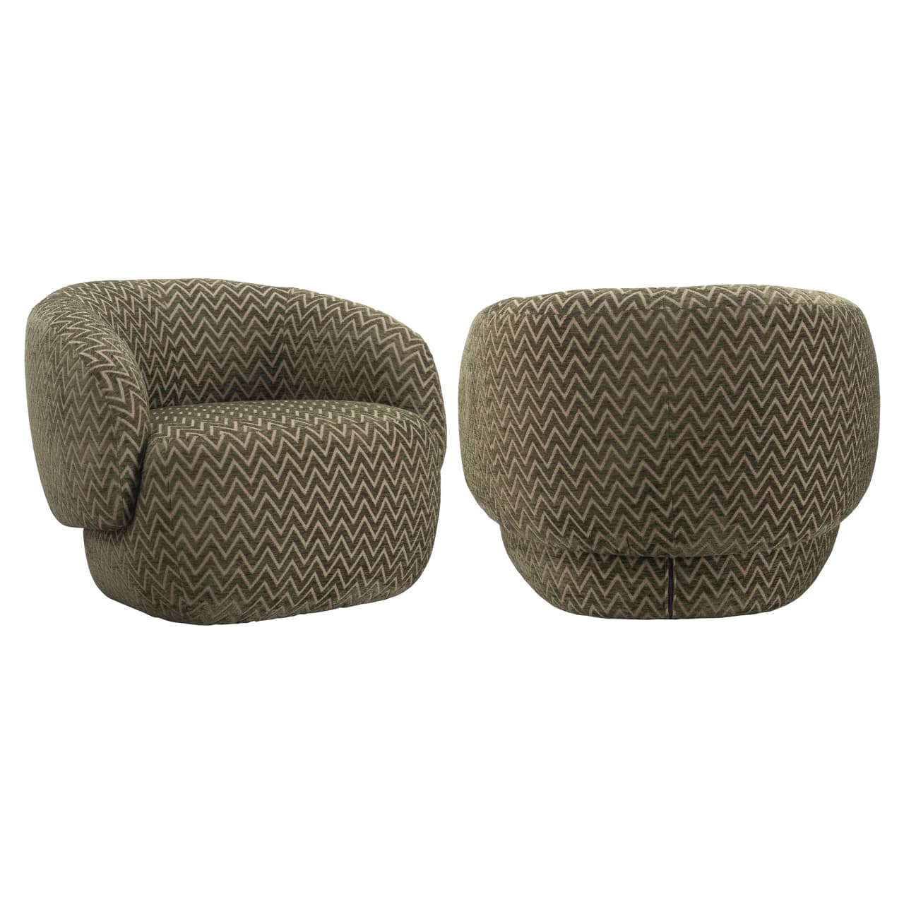 Loungestoel Milano moss chevron