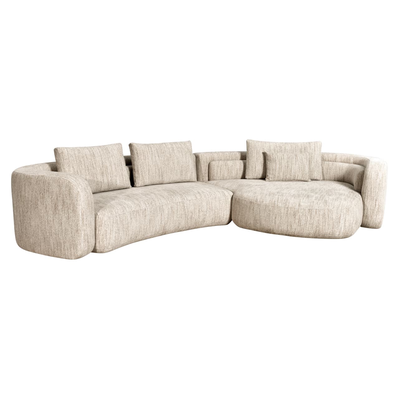 Bank Angusto natural softweave, lounge rechts