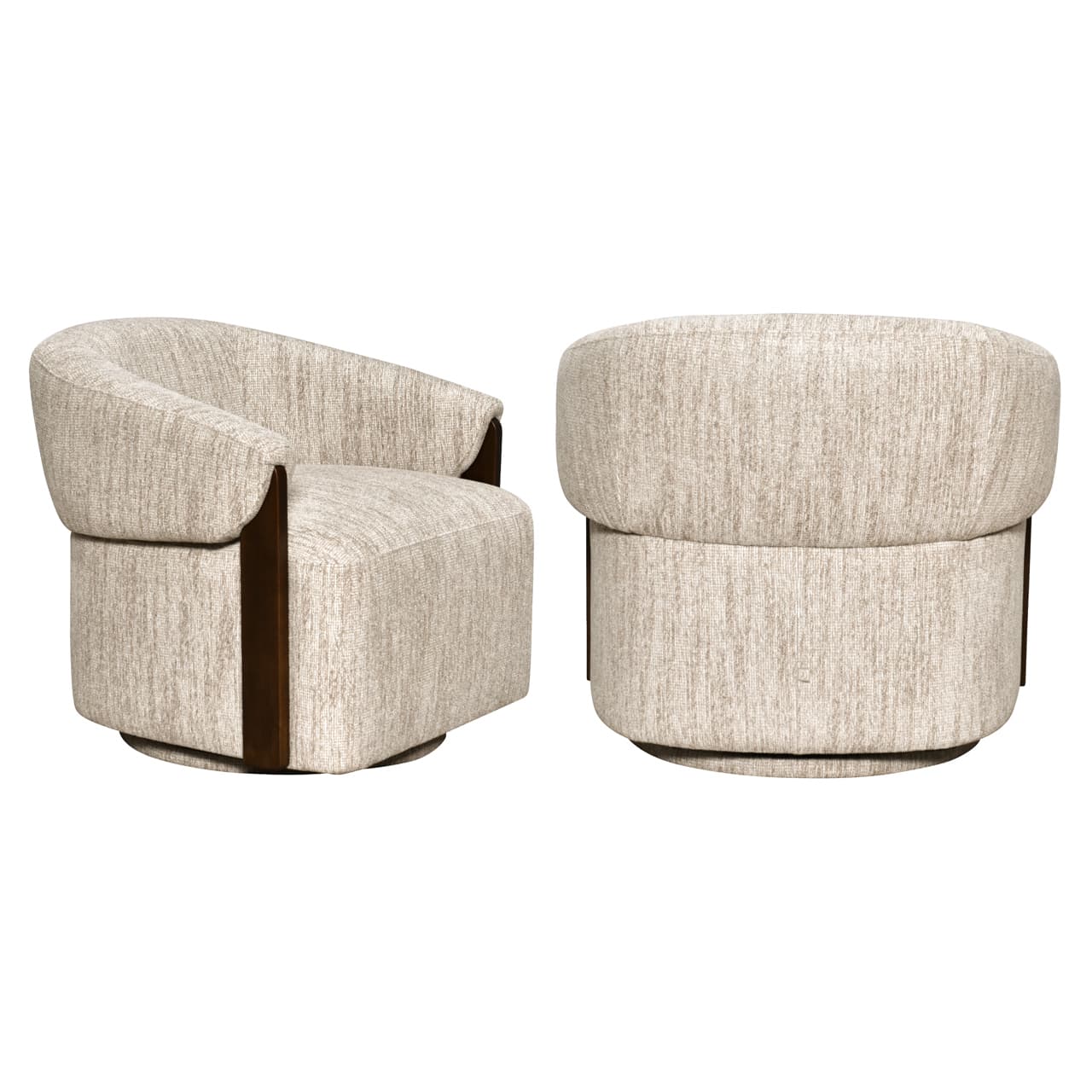 Loungestoel Marina natural softweave, draaibaar en brandvertragend