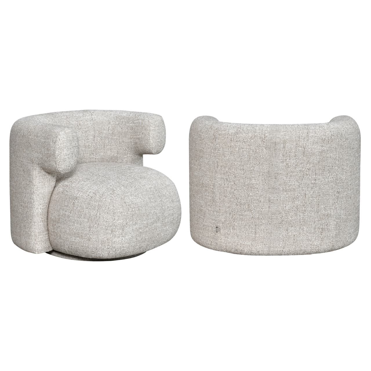Loungestoel Talley cream tweed, draaibaar