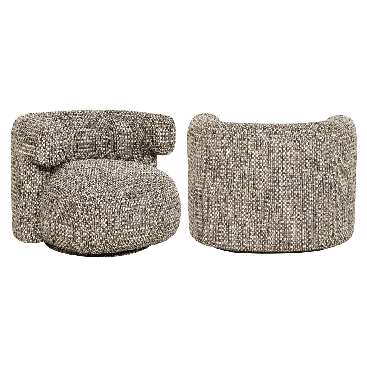 Lounge stoel Talley cobblestone swivel