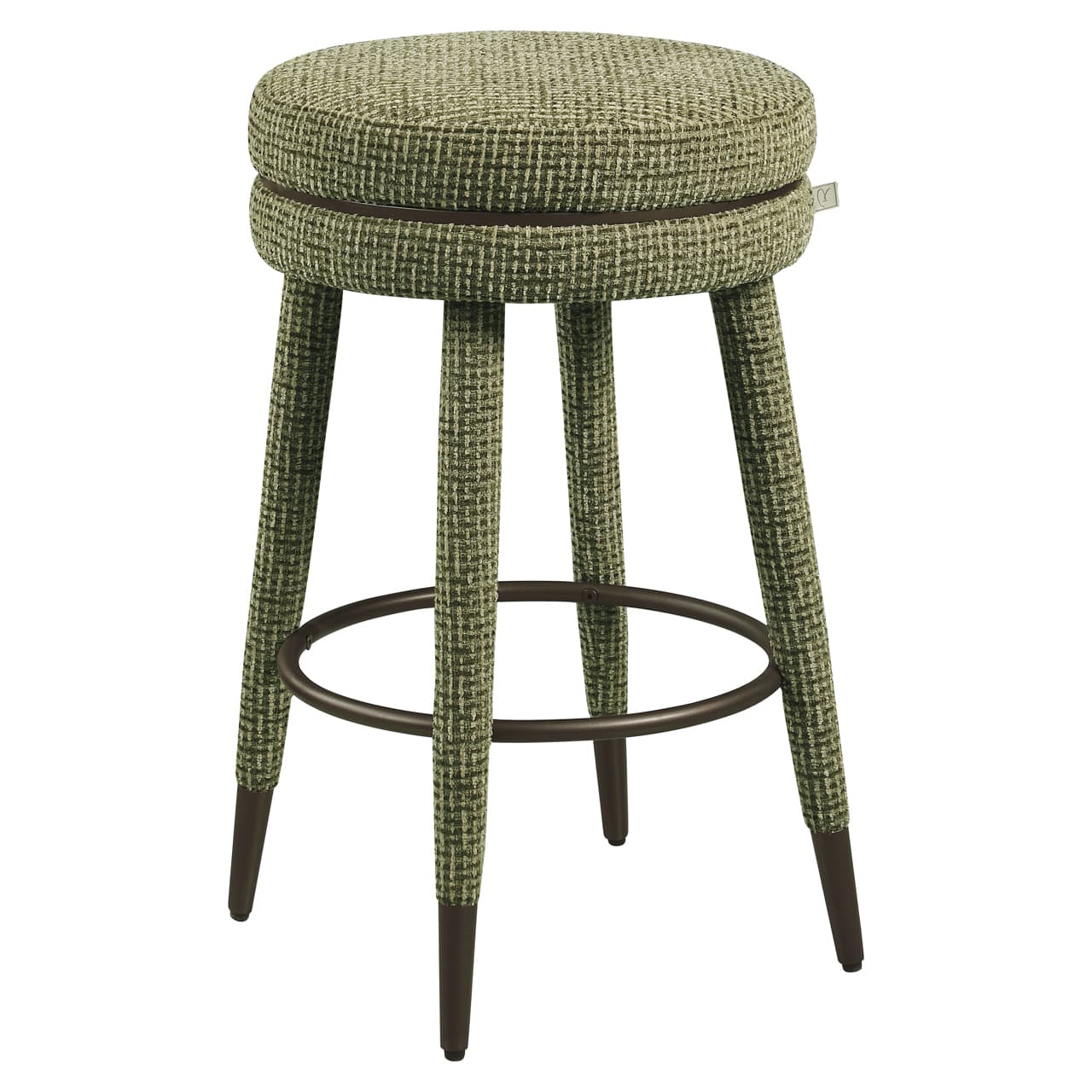 Counterstoel Tenashar green blockweave, draaibaar